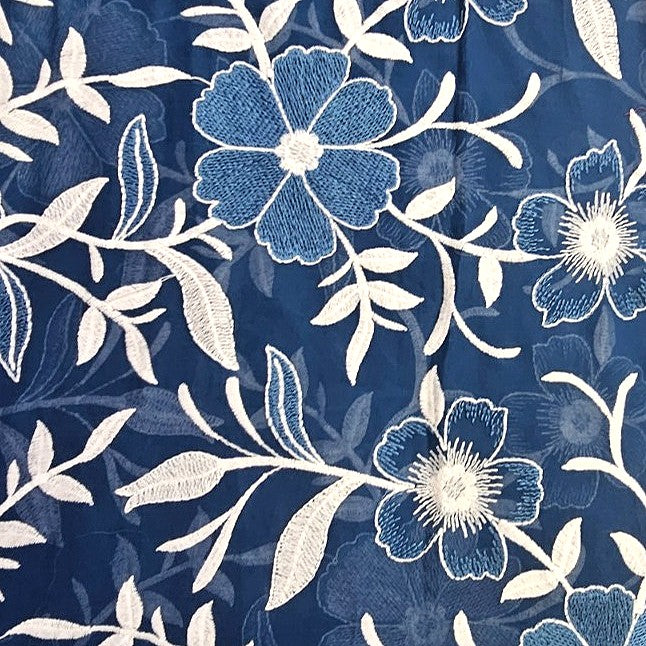 Embroidery Cotton Fabric - EC17228 - Flat fabric