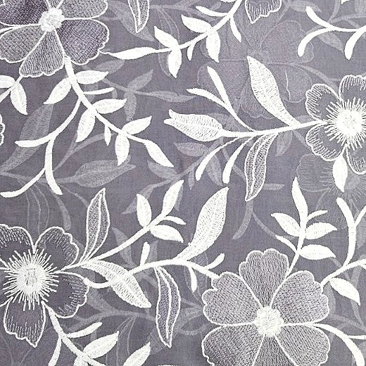 Embroidery Cotton Fabric - EC17229 - Flat fabric