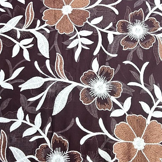 Embroidery Cotton Fabric - EC17230 - Flat fabric