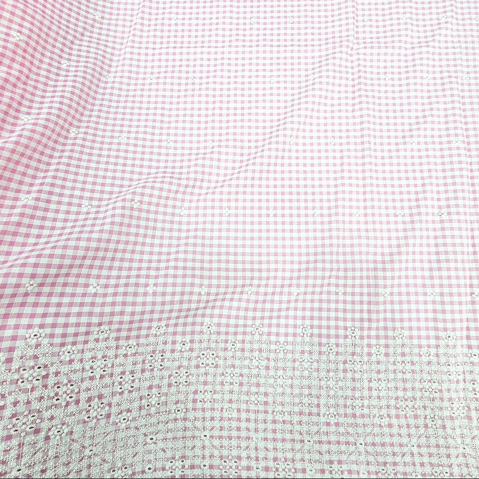 Embroidery Cotton Fabric - EC17237 - Flat fabric