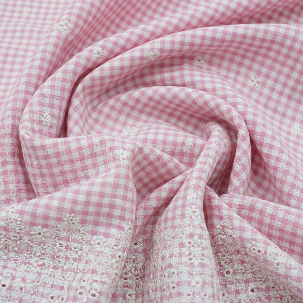 Embroidery Cotton Fabric - EC17237 - Swirl