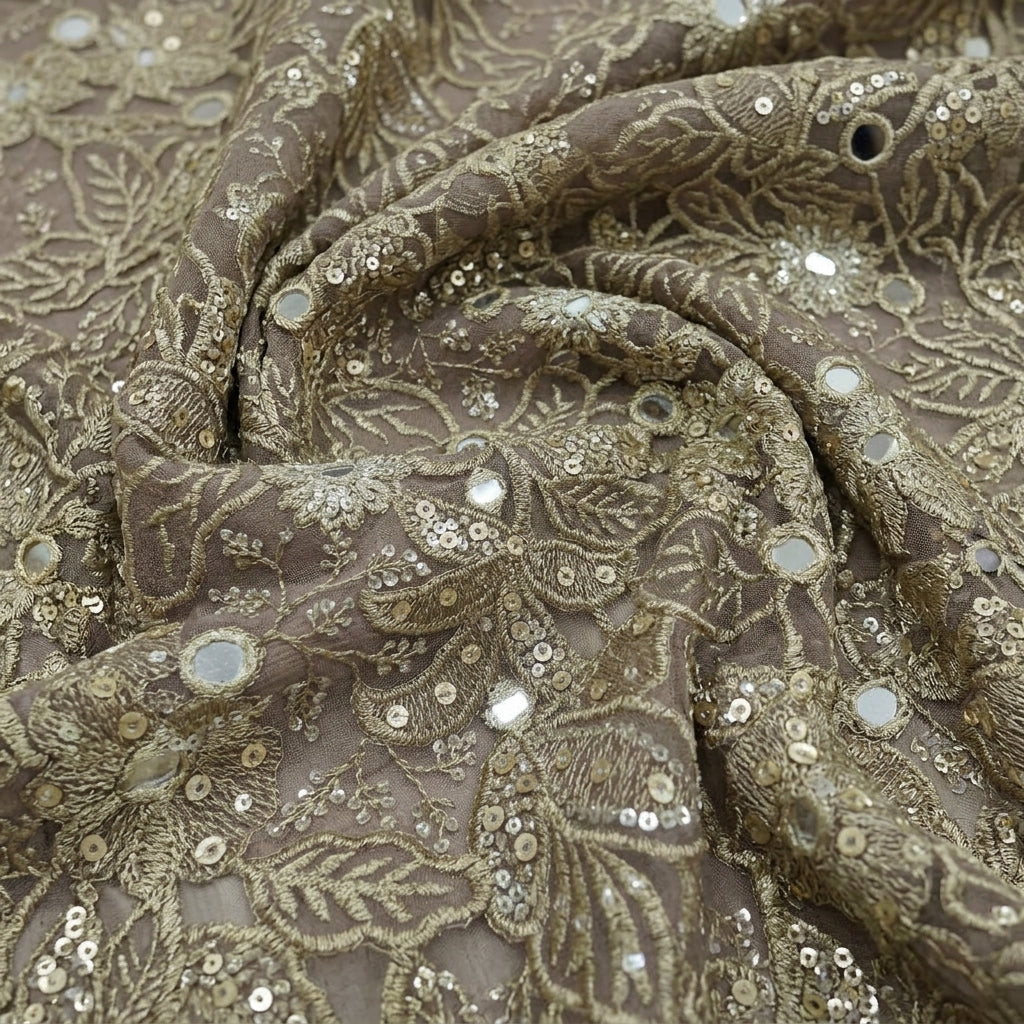 Embroidery Tissue Fabric - EC17252 - Swirl