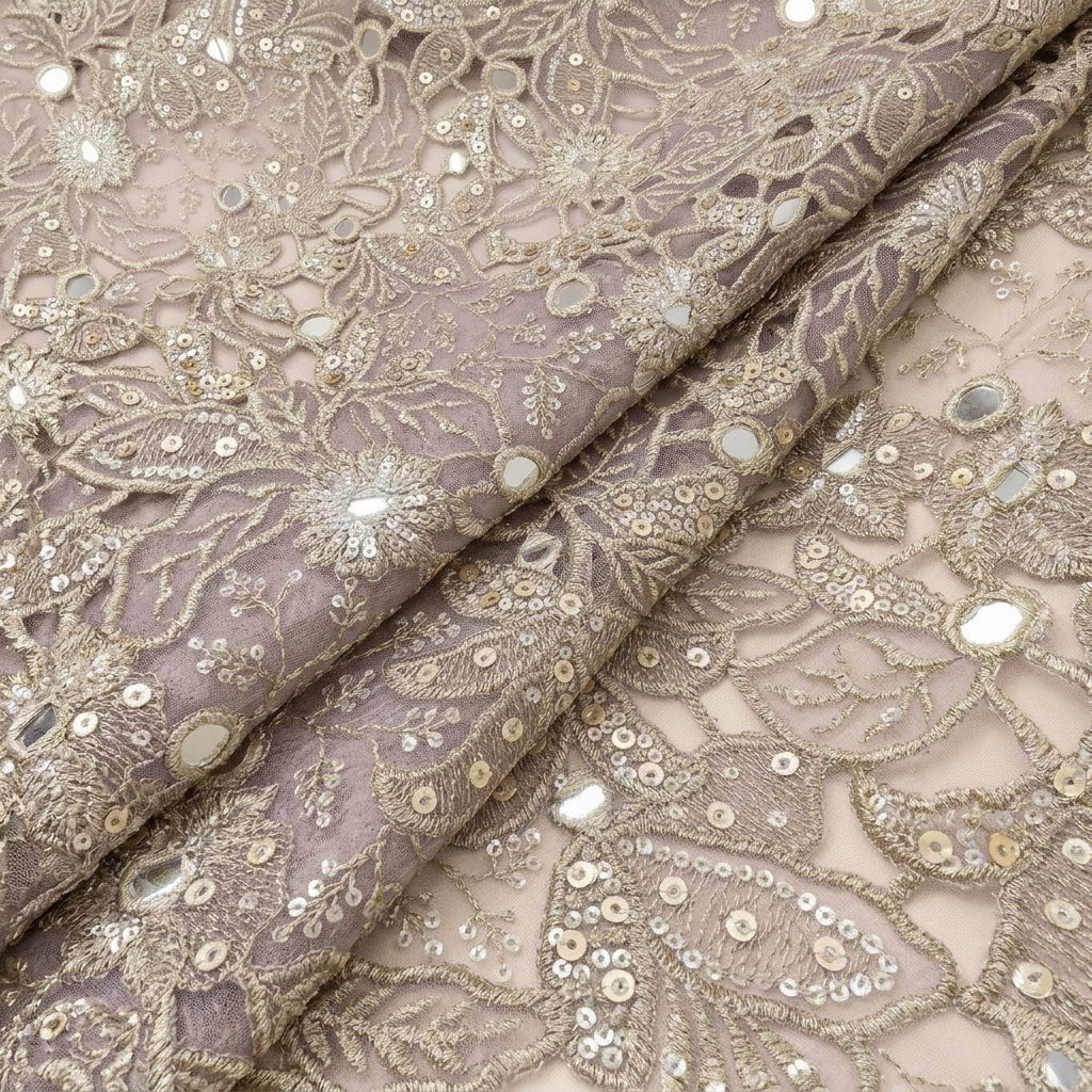 Embroidery Tissue Fabric - EC17252 - folds