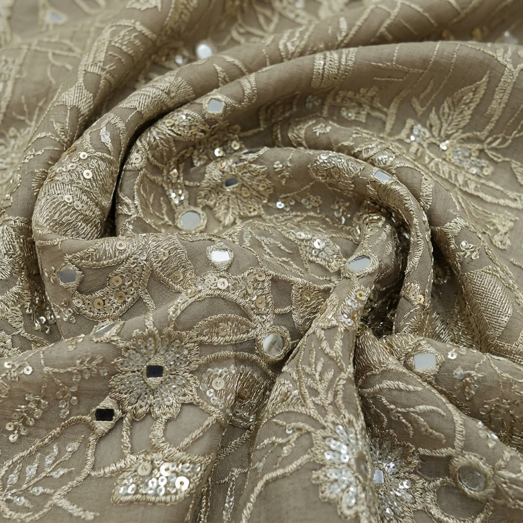 Embroidery Tissue Fabric - EC17254 - Swirl