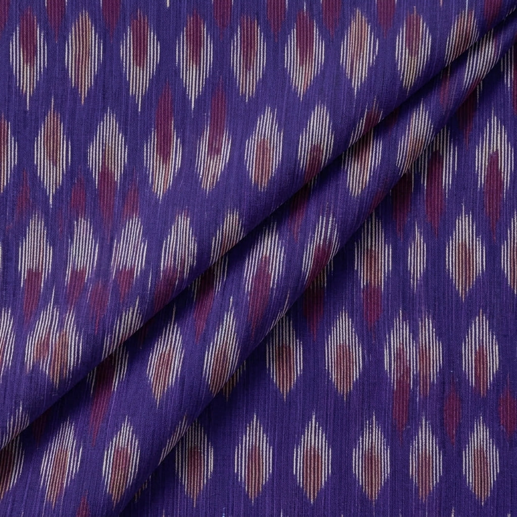 Folded Ikat Purple Ikat Cotton Fabric