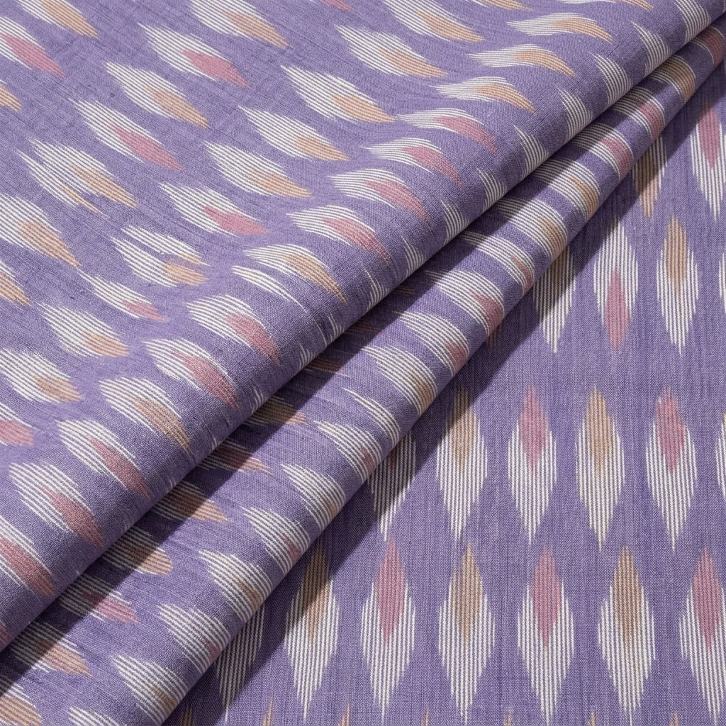 Folded Ikat Violet Ikat Cotton Fabric