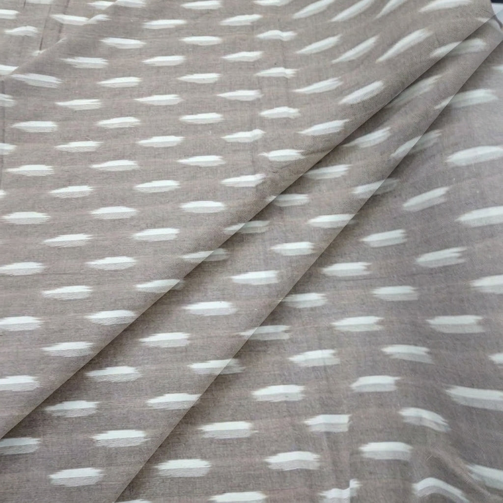 Folded Ikat Brown Ikat Cotton Fabric