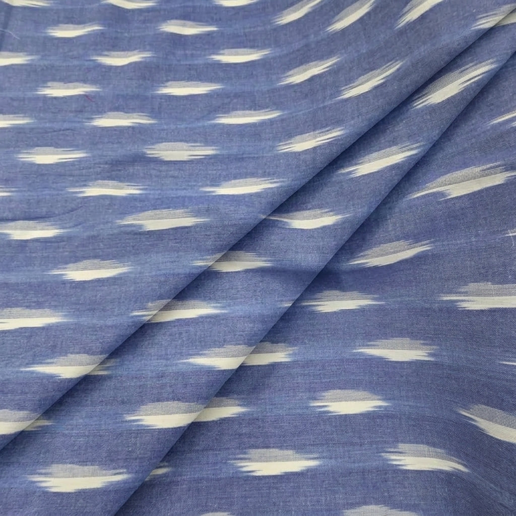 Folded Ikat Blue Ikat Cotton Fabric