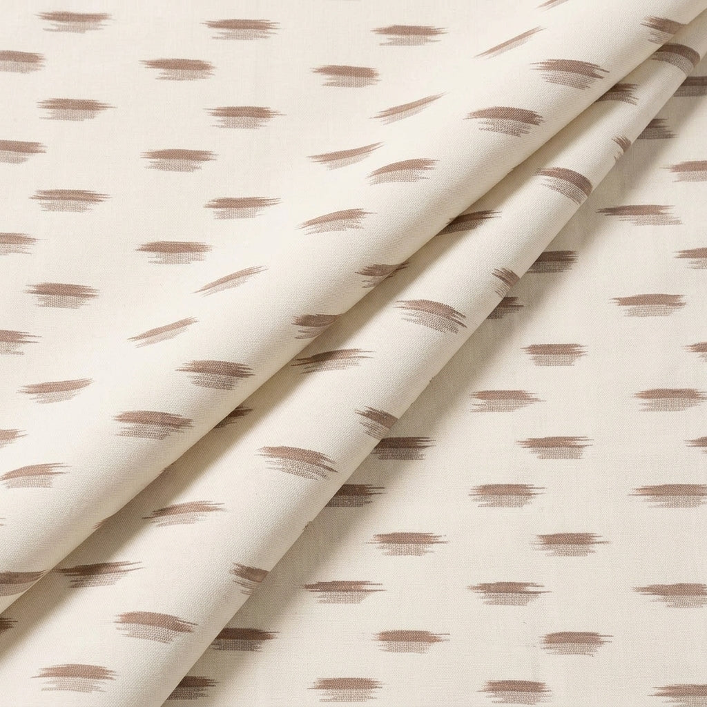 Folded Ikat Off White Ikat Cotton Fabric