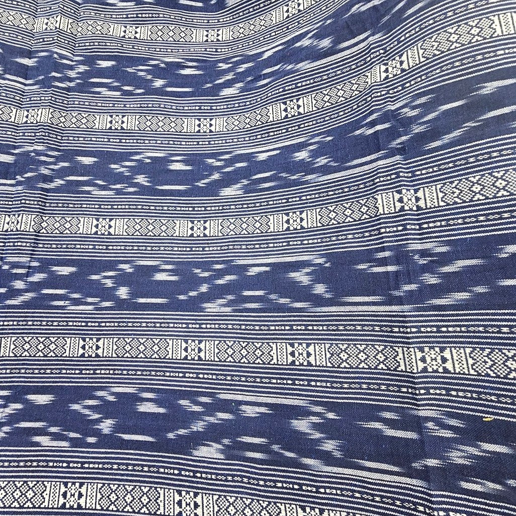 Blue Ikat Cotton Fabric - EC17288 - EC17288 - Flat fabric