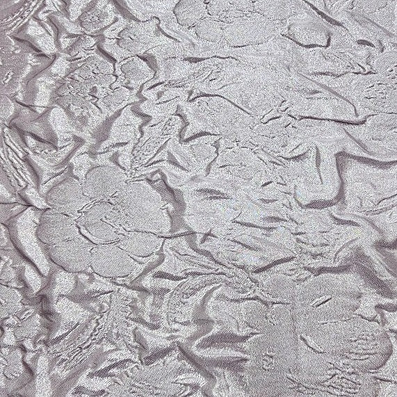 Embossed Foil Floral Crepe Fabric - EC17292 - Flat fabric