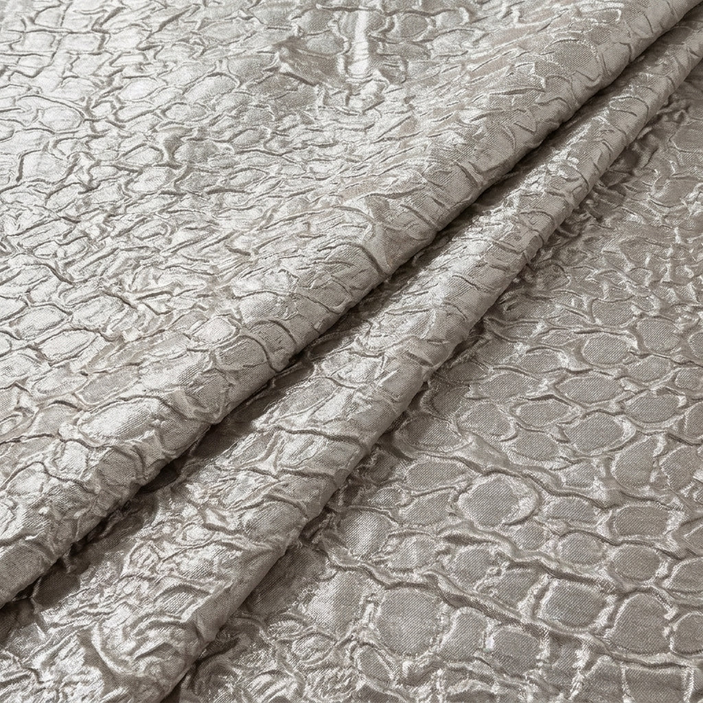 Folded Embossed Foil Brown Embossed Foil Crepe Fabric