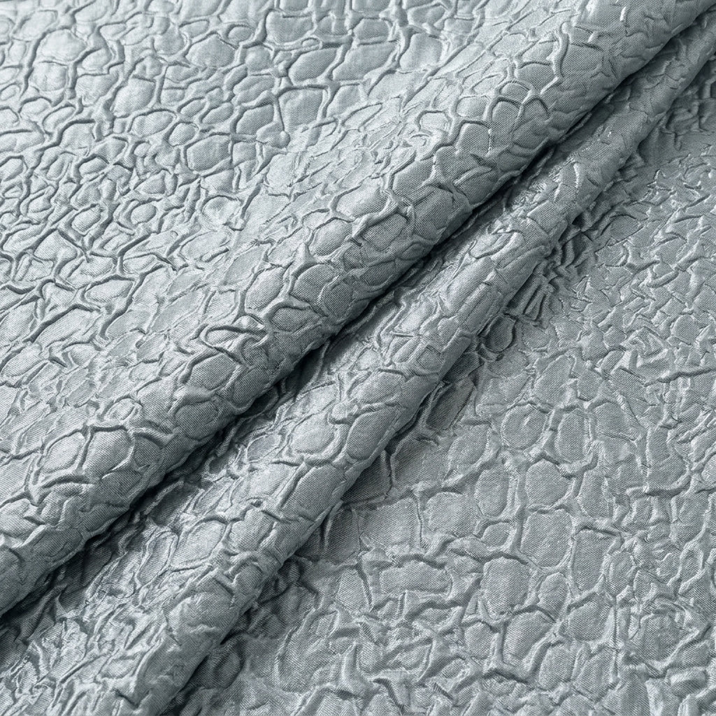 Folded Embossed Foil Blue Embossed Foil Crepe Fabric