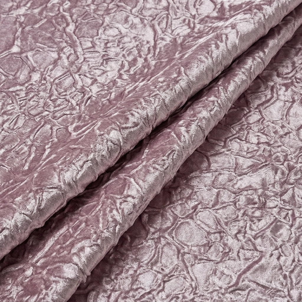 Folded Embossed Foil Dusty Pink Embossed Foil Crepe Fabric