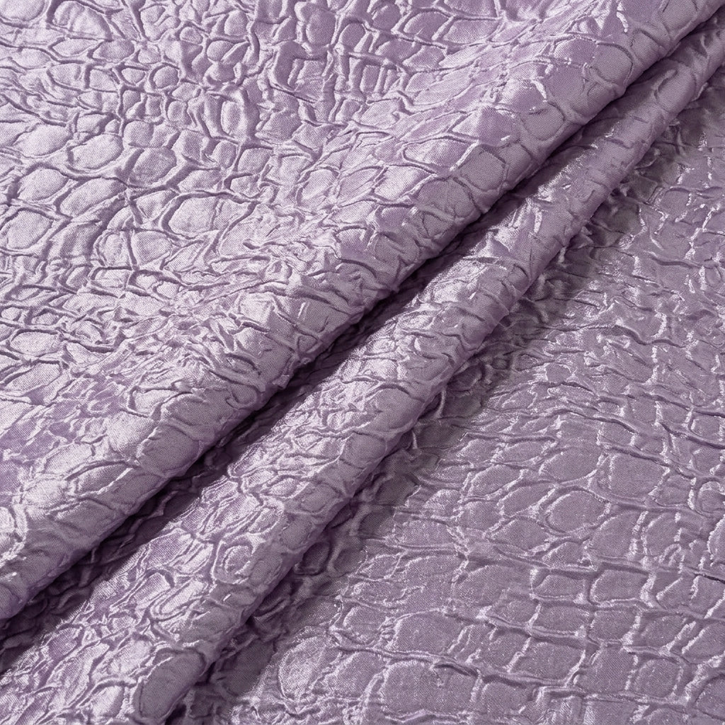 Folded Embossed Foil Violet Embossed Foil Crepe Fabric