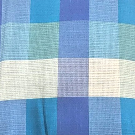 Checked Raw Silk Fabric - EC17332 - Flat fabric
