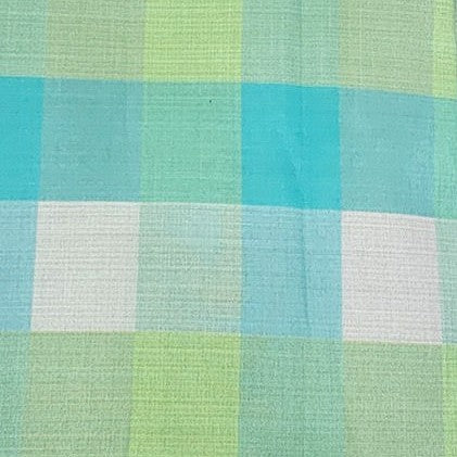 Checked Raw Silk Fabric - EC17333 - Flat fabric
