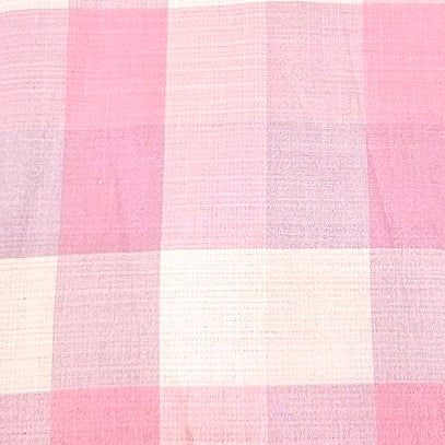 Checked Raw Silk Fabric - EC17337 - Flat fabric