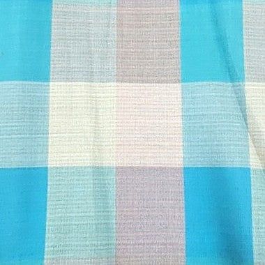 Checked Raw Silk Fabric - EC17338 - Flat fabric