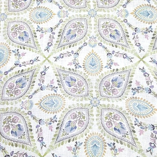 Paisley Linen Slub Fabric - EC17340 - Flat fabric