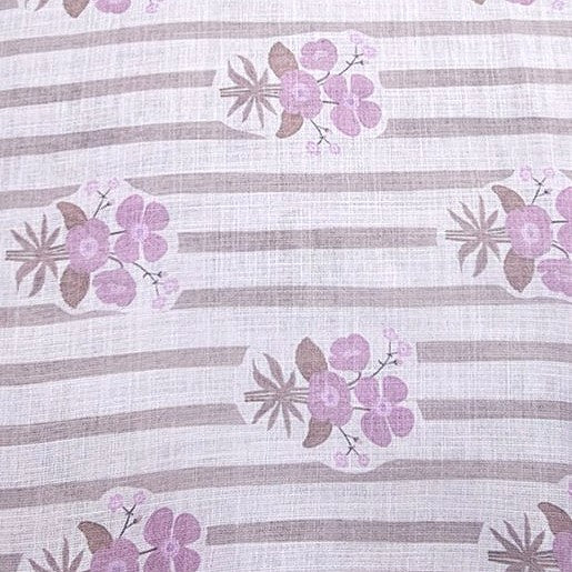 Floral Linen Slub Fabric - EC17350 - Flat fabric