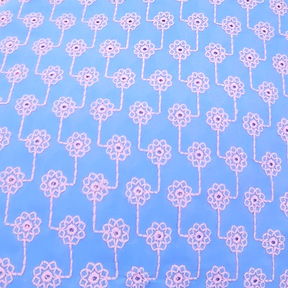 Embroidery Cotton Fabric - EC17381 - Flat fabric
