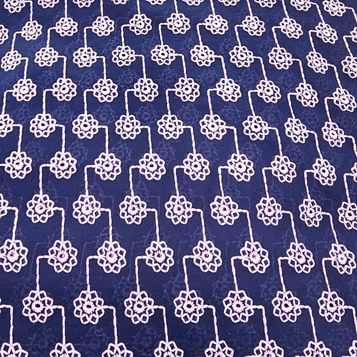 Embroidery Cotton Fabric - EC17382 - Flat fabric