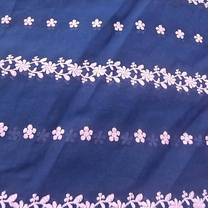 Embroidery Cotton Fabric - EC17384 - Flat fabric