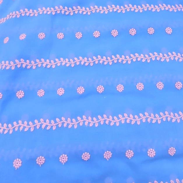 Embroidery Cotton Fabric - EC17385 - Flat fabric