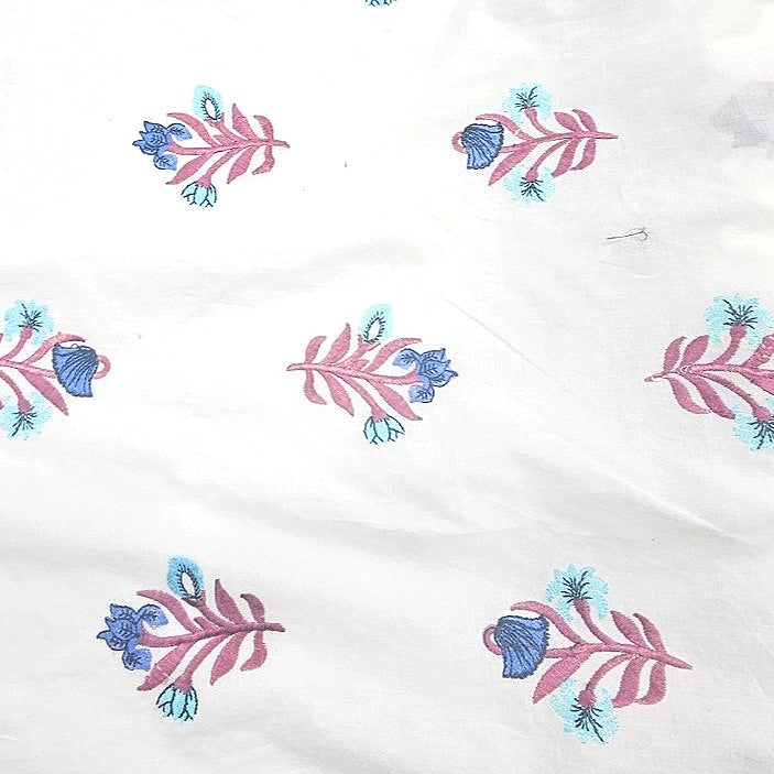 Embroidery Cotton Fabric - EC17401 - Flat fabric