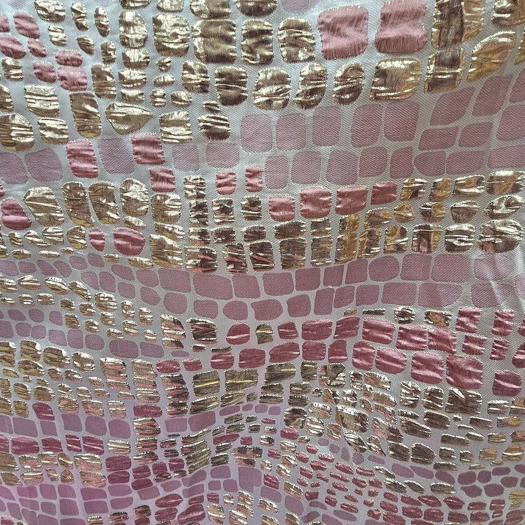 Embossed Tissue & Shimmer Fabric - EC17459 - Flat fabric