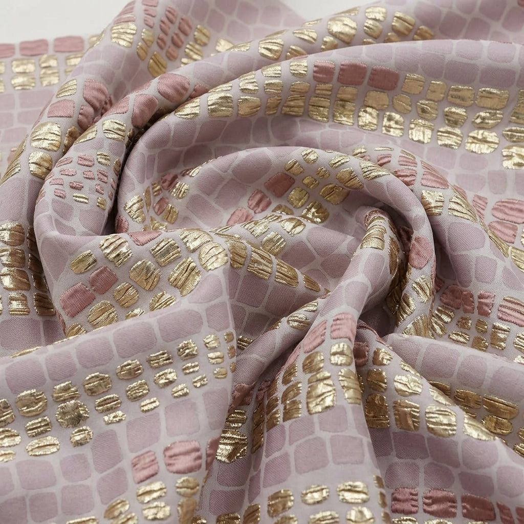 Embossed Tissue & Shimmer Fabric - EC17459 - Swirl Smooth