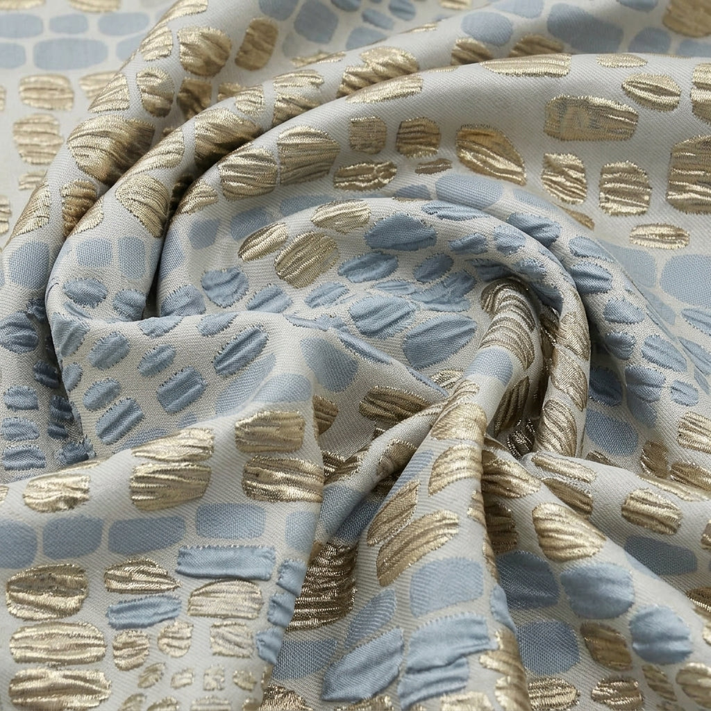 Embossed Tissue & Shimmer Fabric - EC17462 - Swirl Smooth