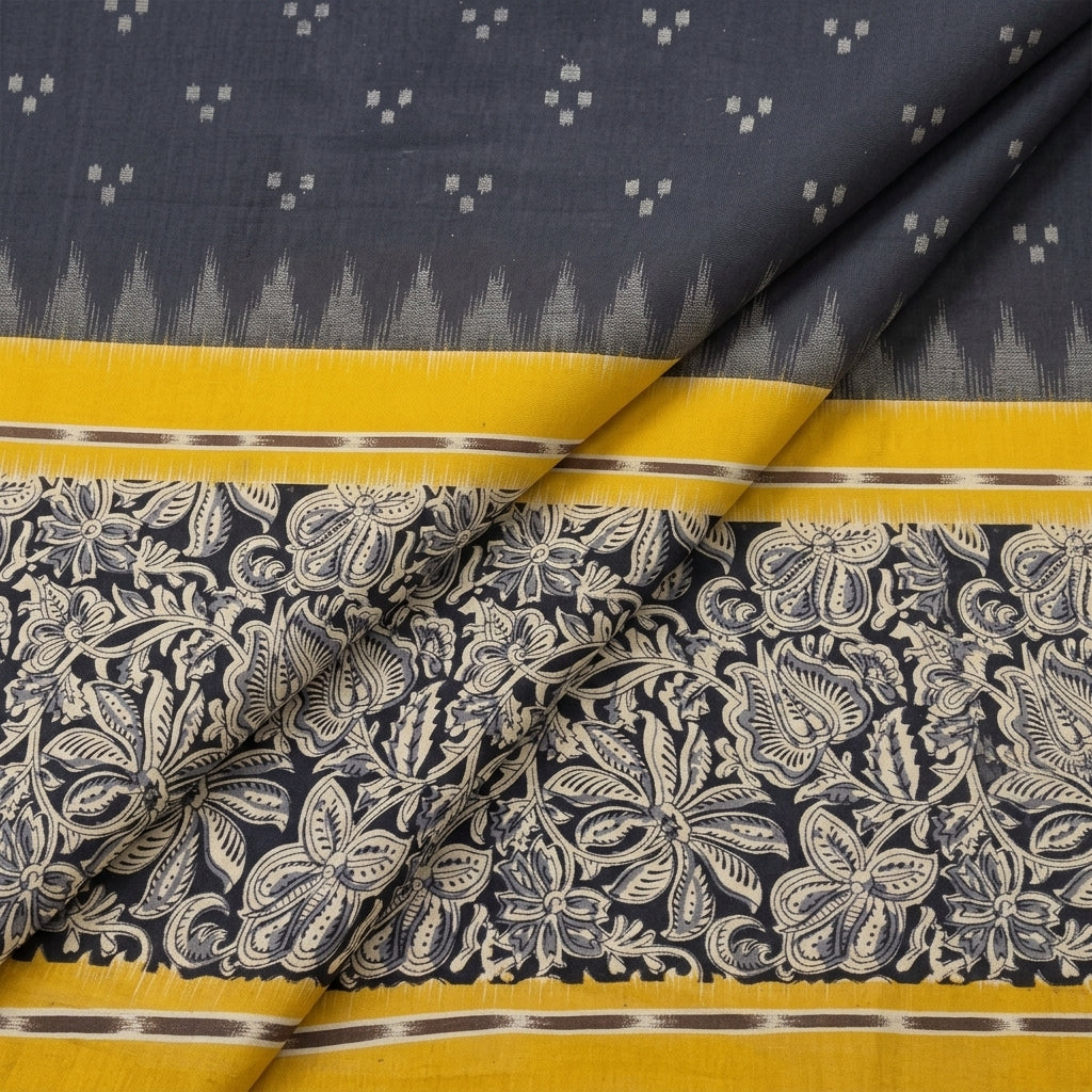 Ikat Cotton Fabric - EC17484 - folds