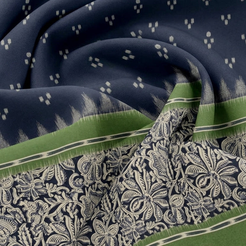 Ikat Cotton Fabric - EC17487 - Swirl Smooth