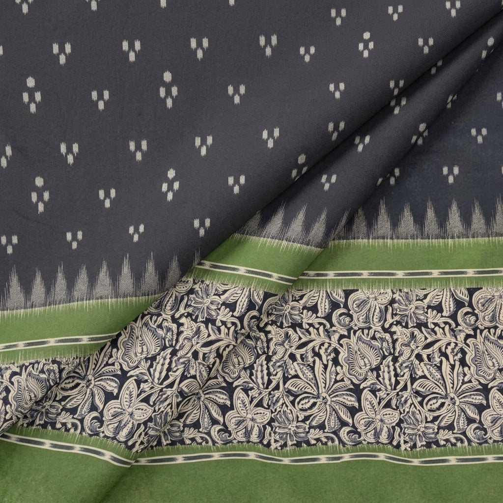 Ikat Cotton Fabric - EC17487 - folds