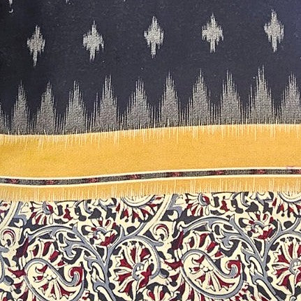 Ikat Cotton Fabric - EC17488 - Flat fabric