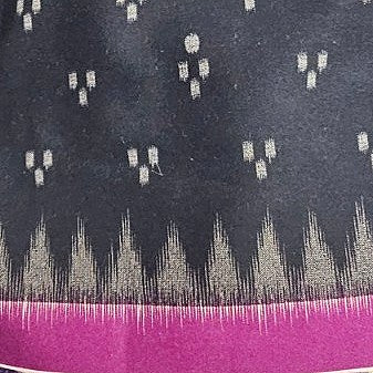 Ikat Cotton Fabric - EC17489 - Flat fabric