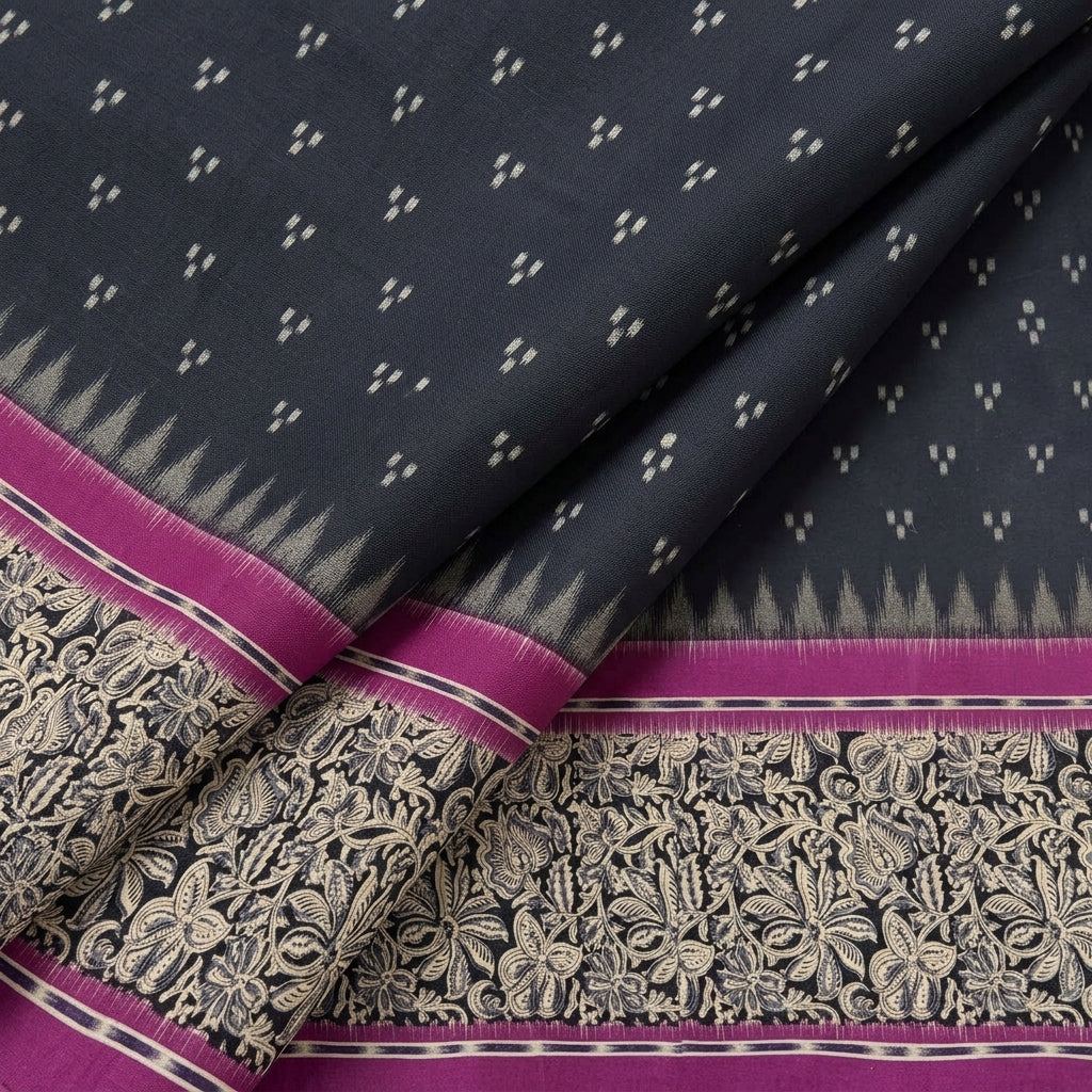 Ikat Cotton Fabric - EC17489 - folds