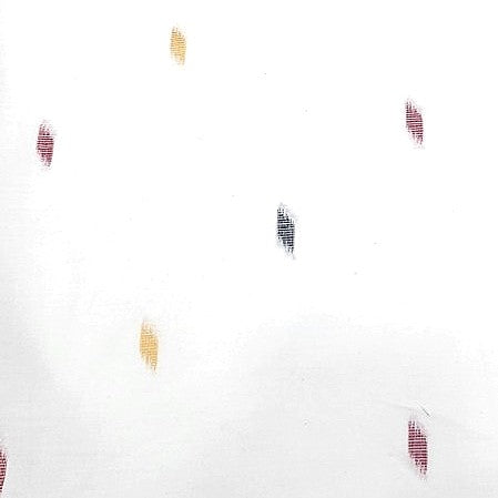 Maroon Ikat Cotton Fabric, laid flat