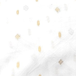 Gold Ikat Cotton Fabric, laid flat