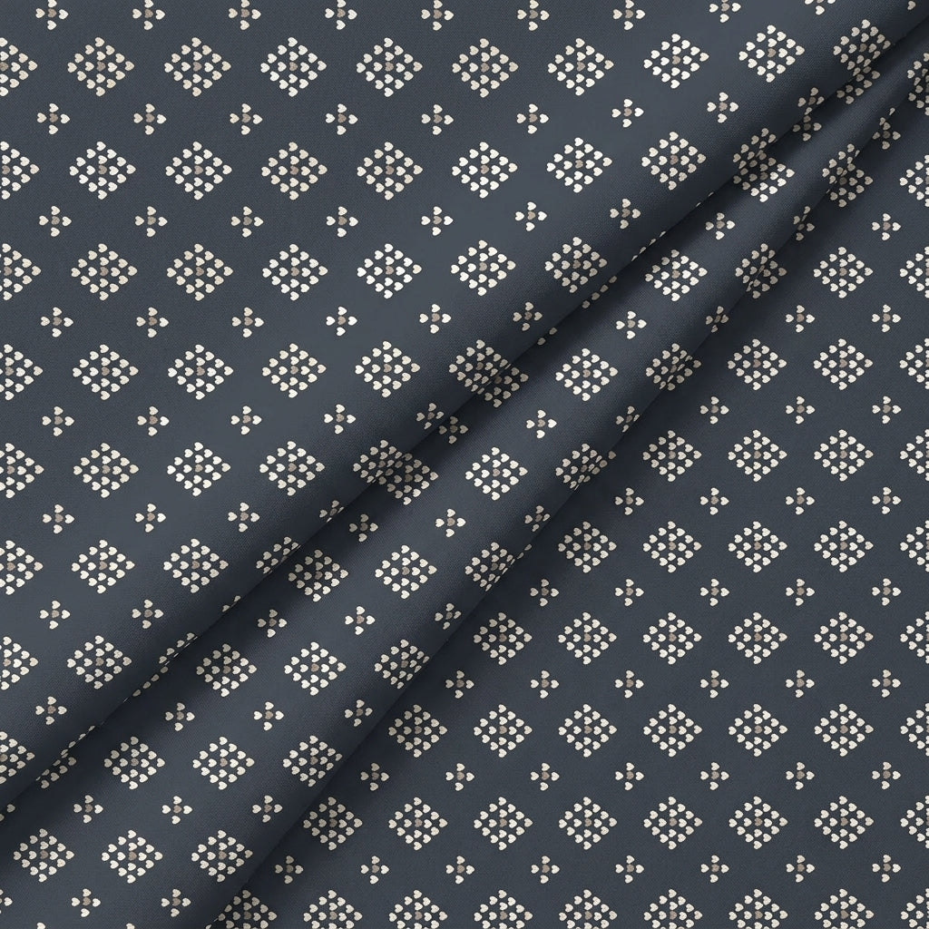 Folded Black Abstract Rayon Fabric