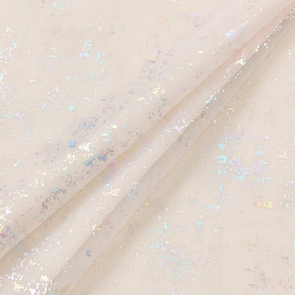 Pink Shimmer Tissue Fabric, folded