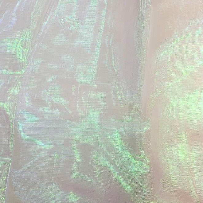 Peach Rainbow Tissue Fabric, laid flat
