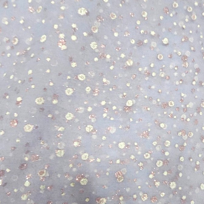 Light Violet Butta Organza Fabric, laid flat