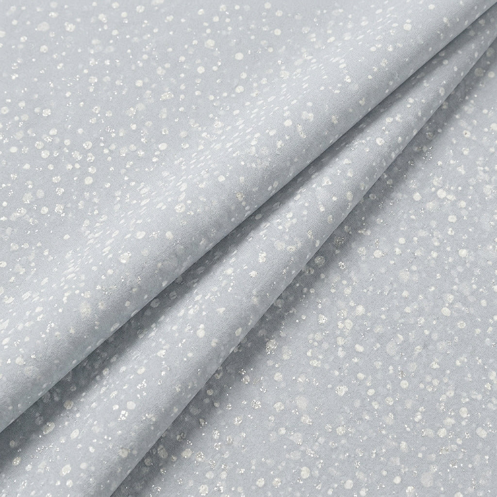Folded Grey Butta Organza Fabric