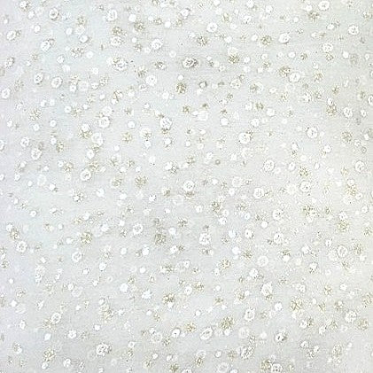 Cream Butta Organza Fabric, laid flat