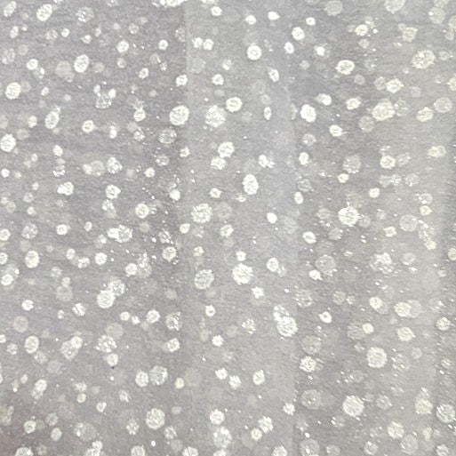 Dark Grey Butta Organza Fabric, laid flat