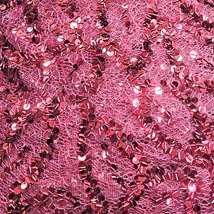 Wine Embroidery Net Fabric, laid flat