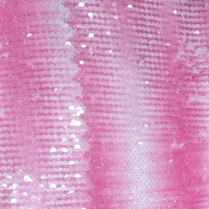 Pink Embroidery Net Fabric, laid flat